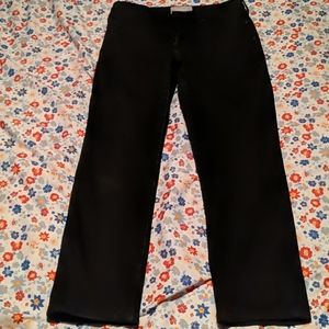 Everlane high rise slim straight black jeans